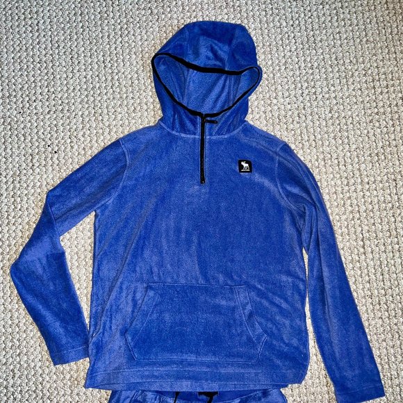 Abercrombie Kids blue half zip hoodie - Picture 1 of 2